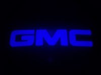 Blue GMC LED Courtesy Logo Lights - Lumenz 100944