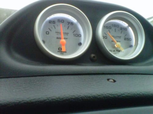 Autometer Gauges lit by SMD5 LED Bulbs