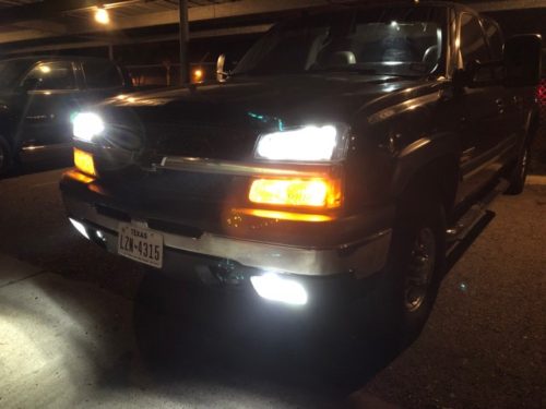 NBS Silverado with HP21 Amber LED Turn Signals